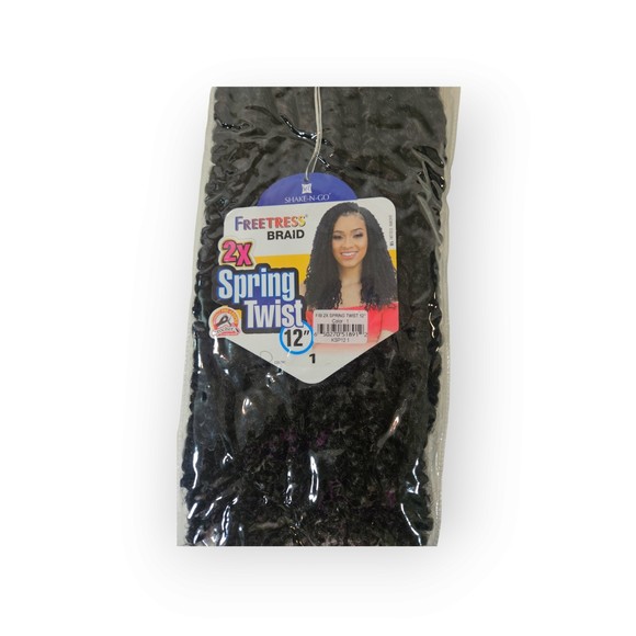 Freetress Braid - 2x Spring Twist - 12 in - Color 1 - Crochet - Picture 6 of 6